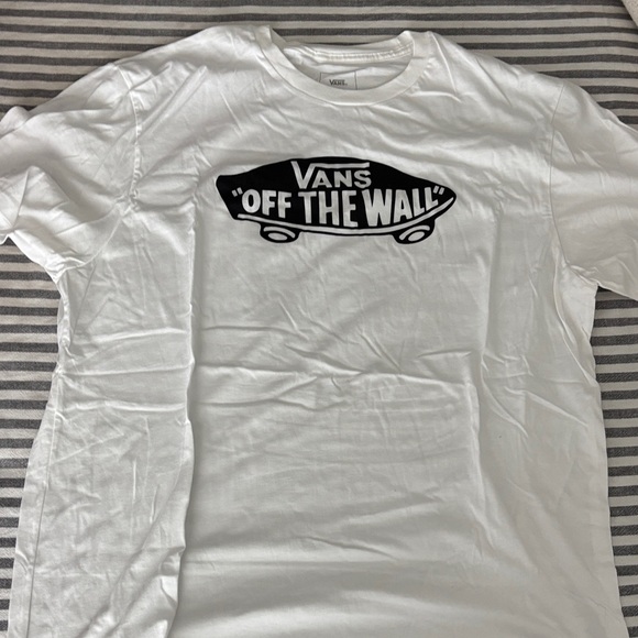Vans White Tee with Black Logo - Picture 1 of 1